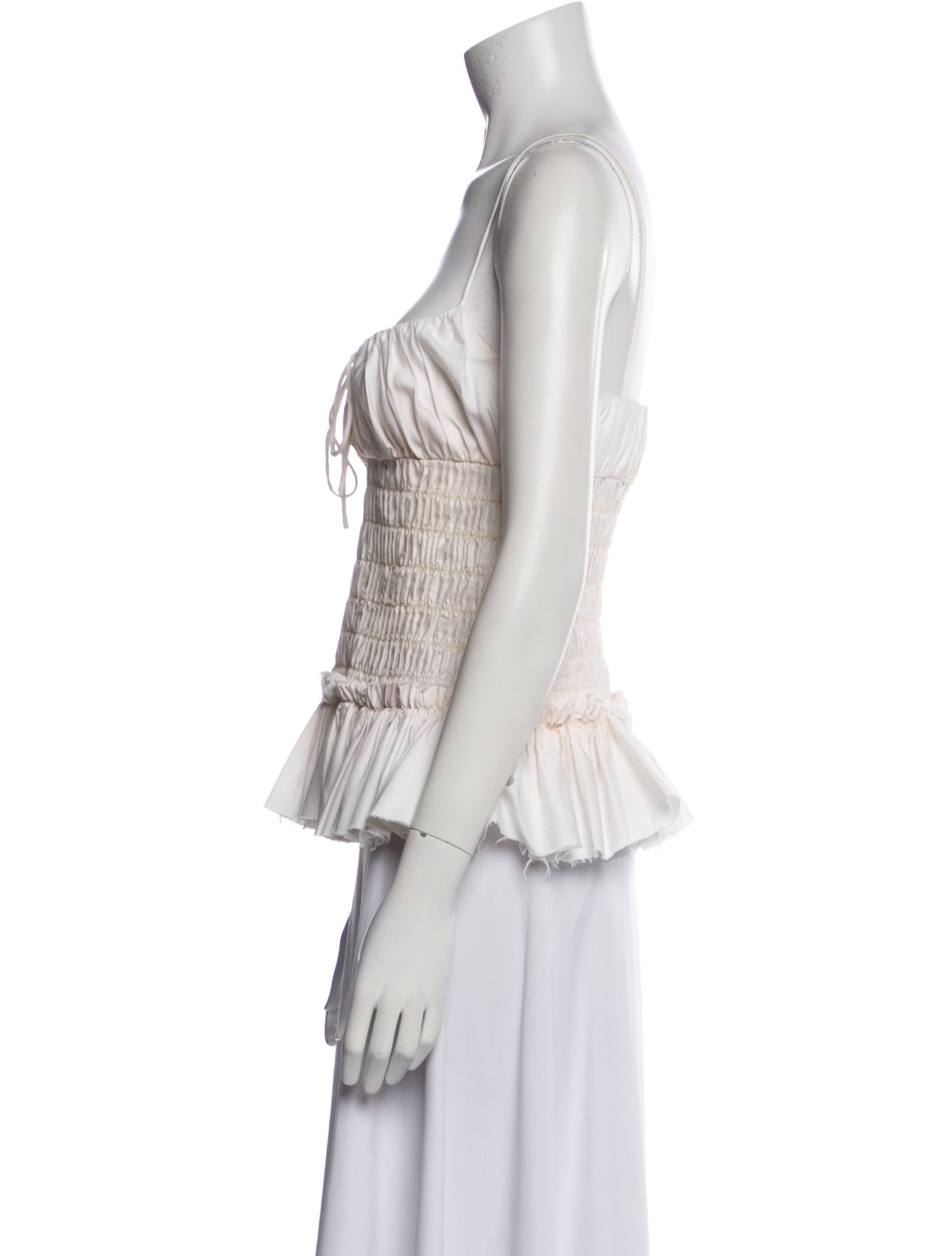 Khaite Square Neckline Sleeveless Top