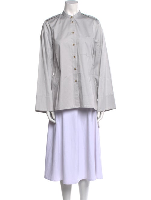 Khaite Long Sleeve Button-Up Top