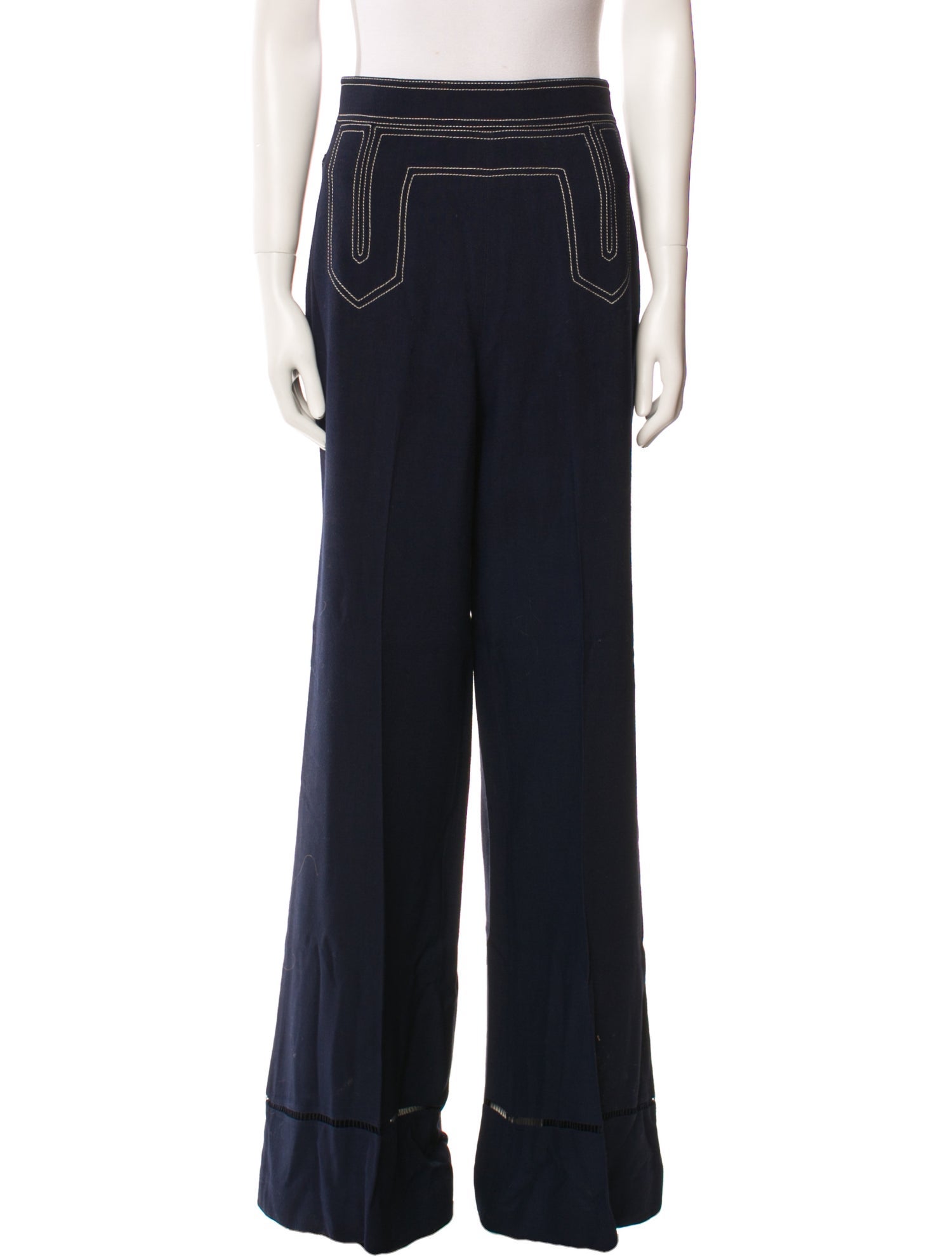 Khaite Striped Wide Leg Pants