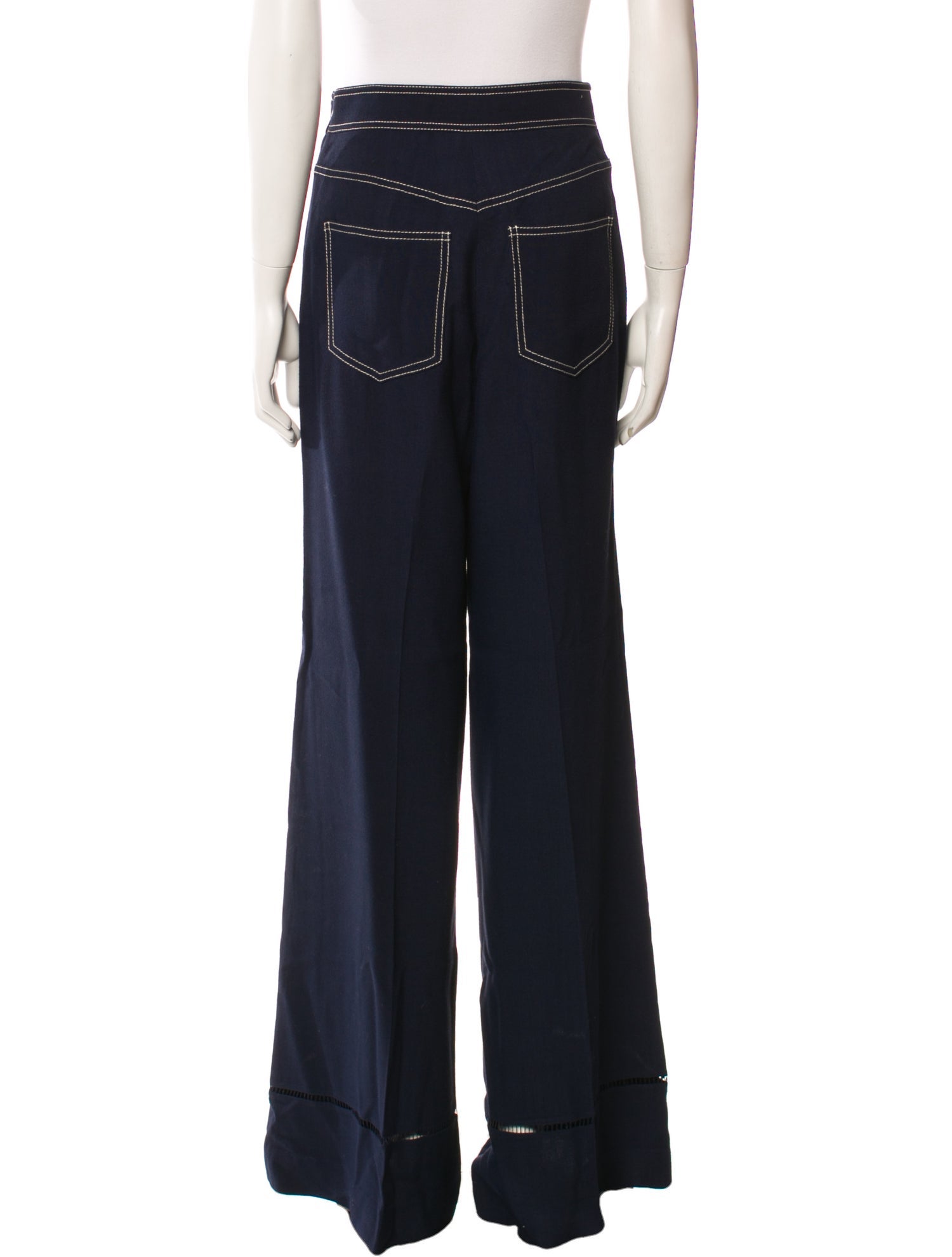 Khaite Striped Wide Leg Pants