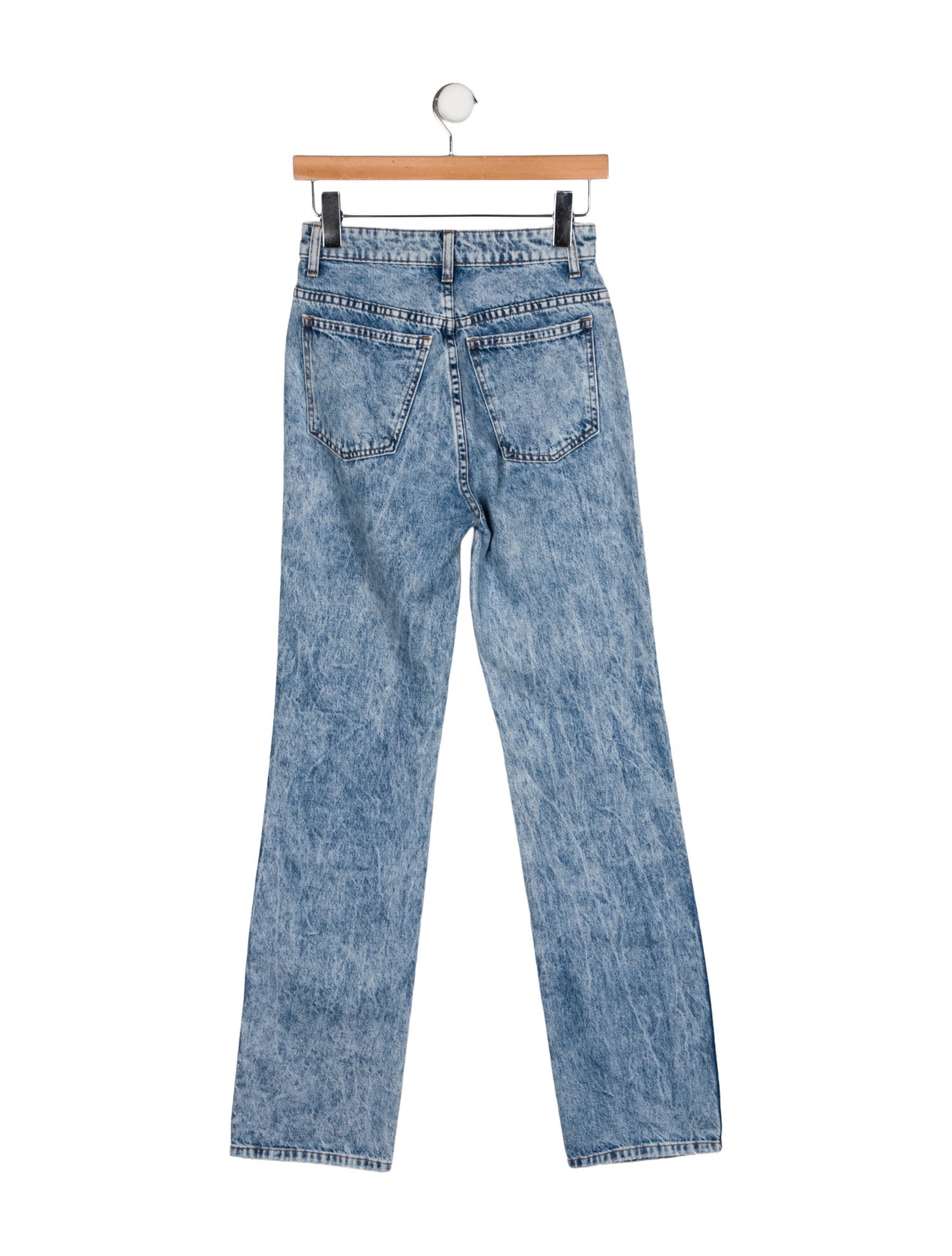 Khaite High-Rise Straight Leg Jeans