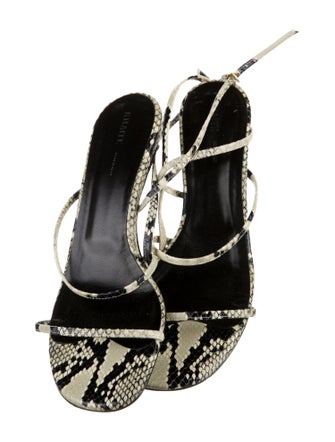 Khaite Snakeskin Animal Print Sandals
