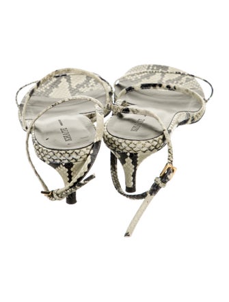 Khaite Snakeskin Animal Print Sandals