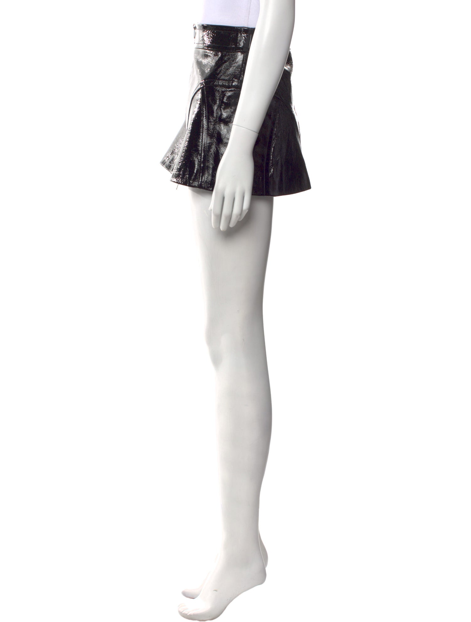 Khaite Lamb Leather Mini Skirt