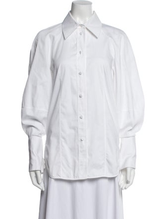 Khaite Long Sleeve Button-Up Top