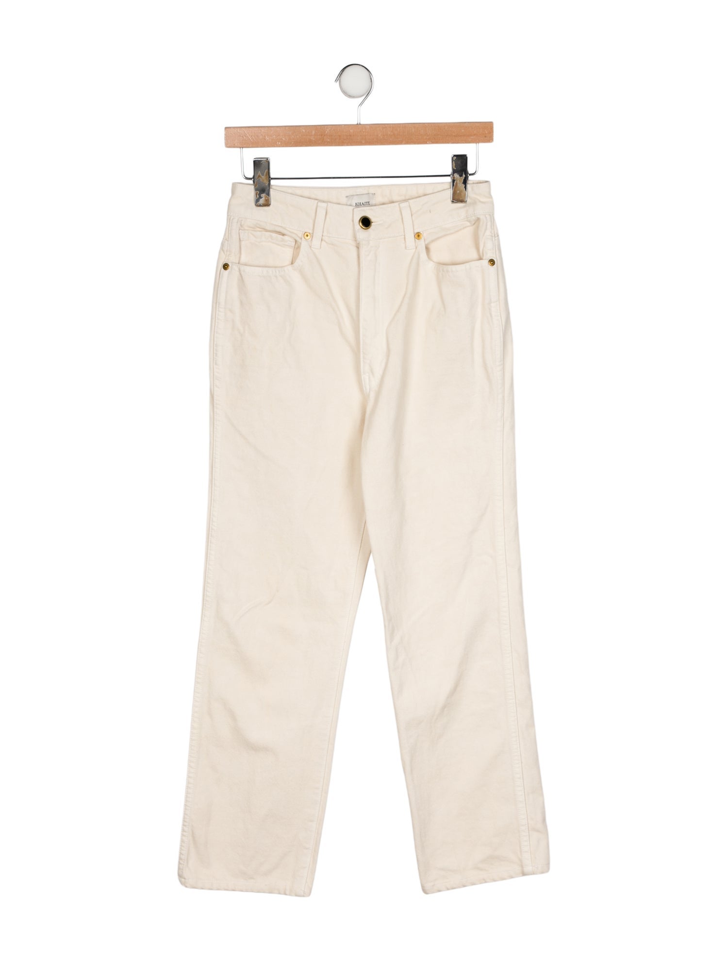 Khaite High-Rise Straight Leg Jeans