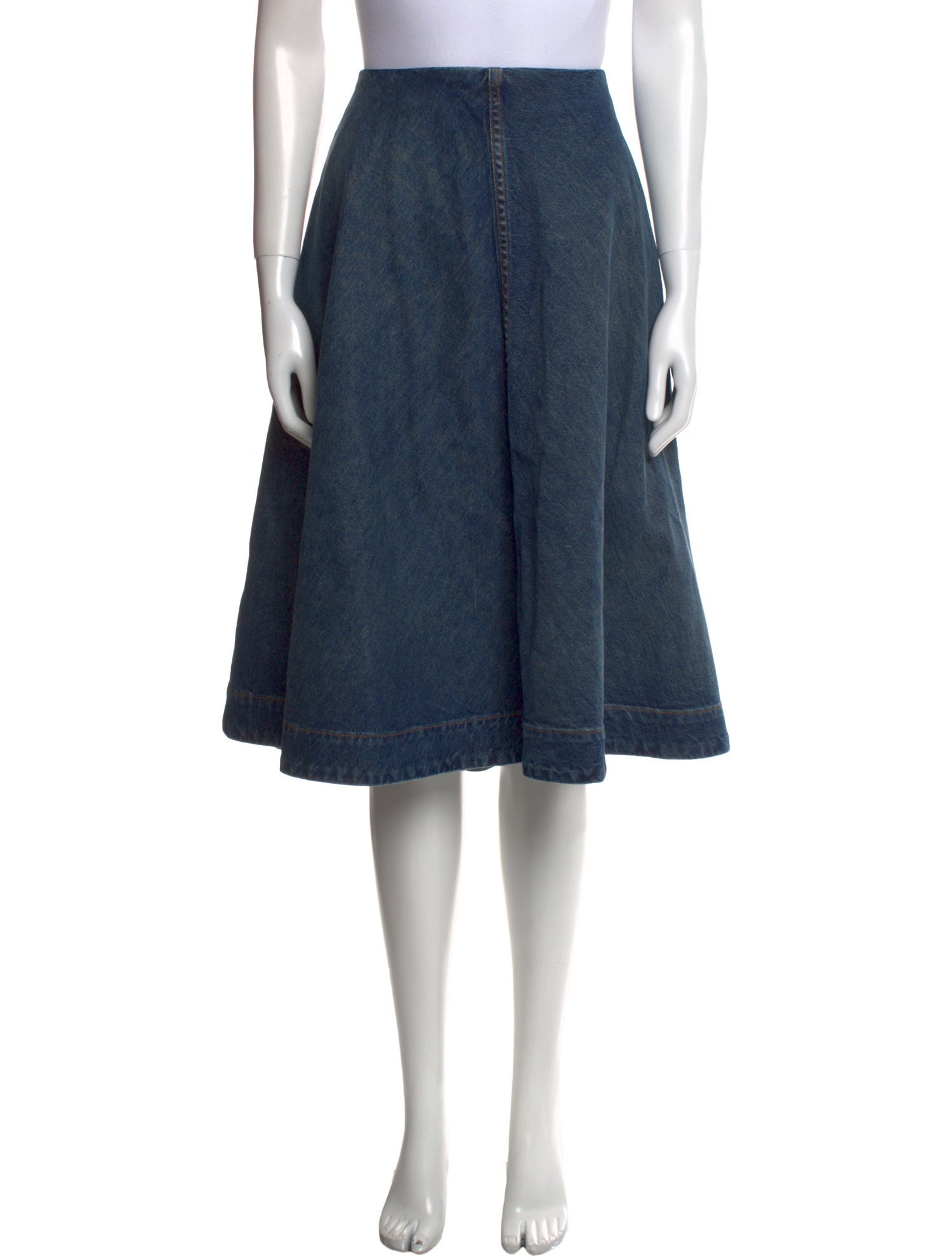 Khaite Pleated Accents Knee-Length Skirt w/ Tags