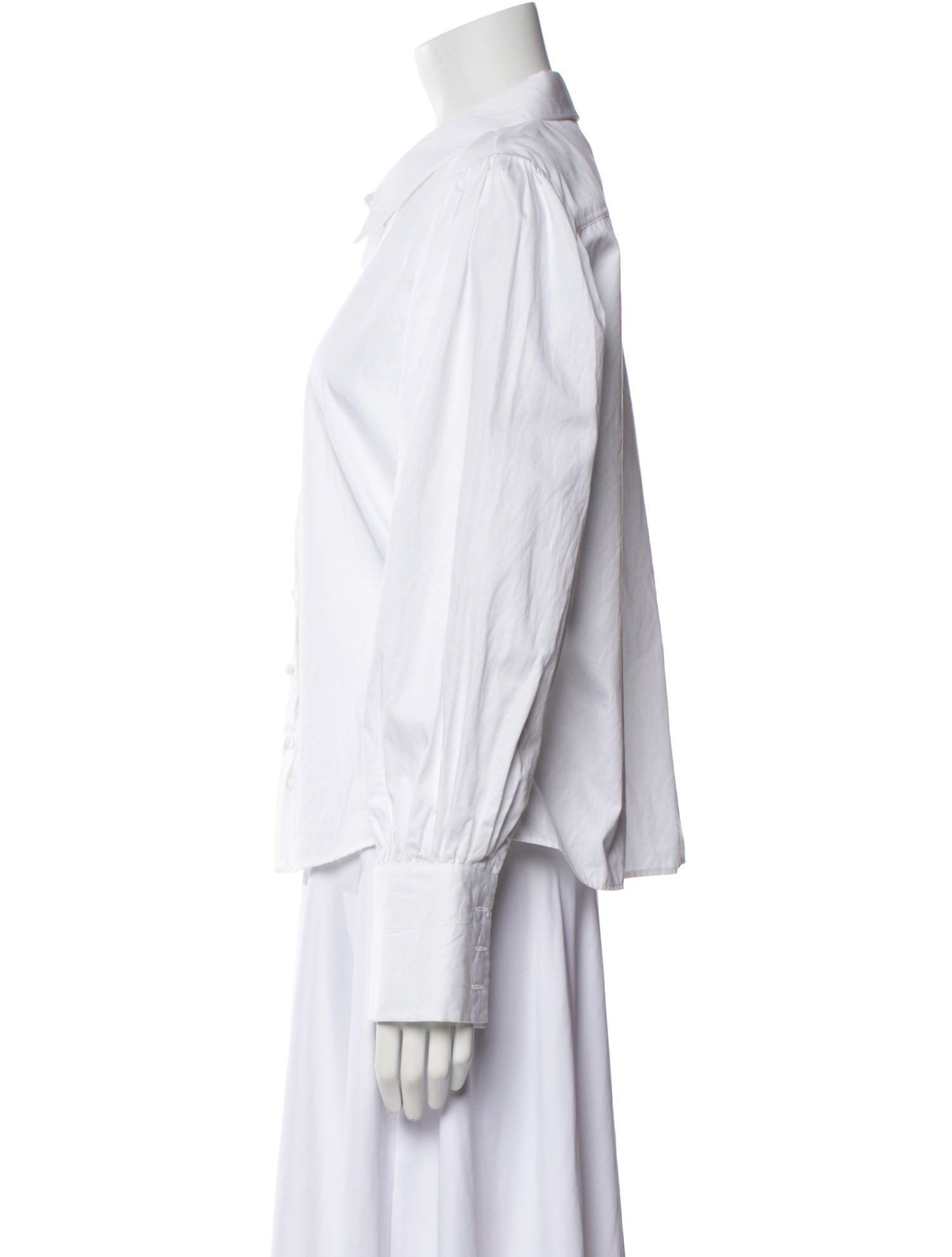 Khaite Long Sleeve Button-Up Top