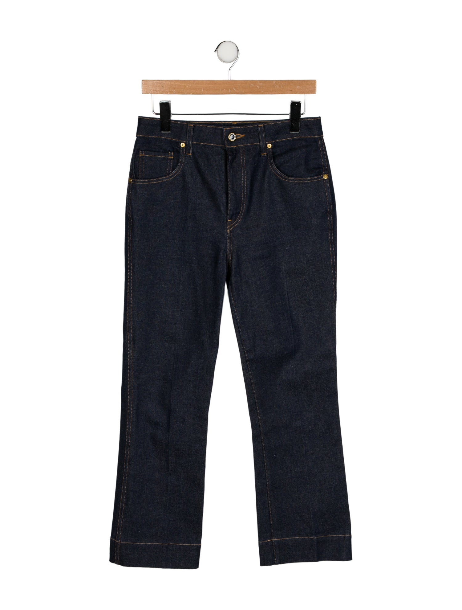 Khaite High-Rise Straight Leg Jeans