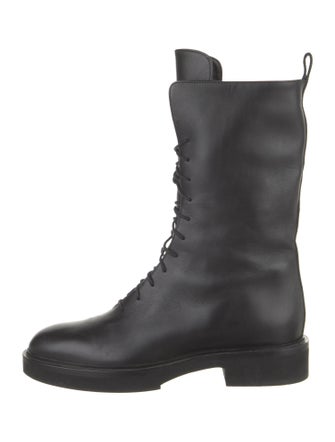 Khaite Leather Combat Boots