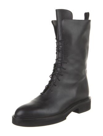 Khaite Leather Combat Boots