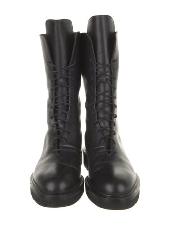Khaite Leather Combat Boots