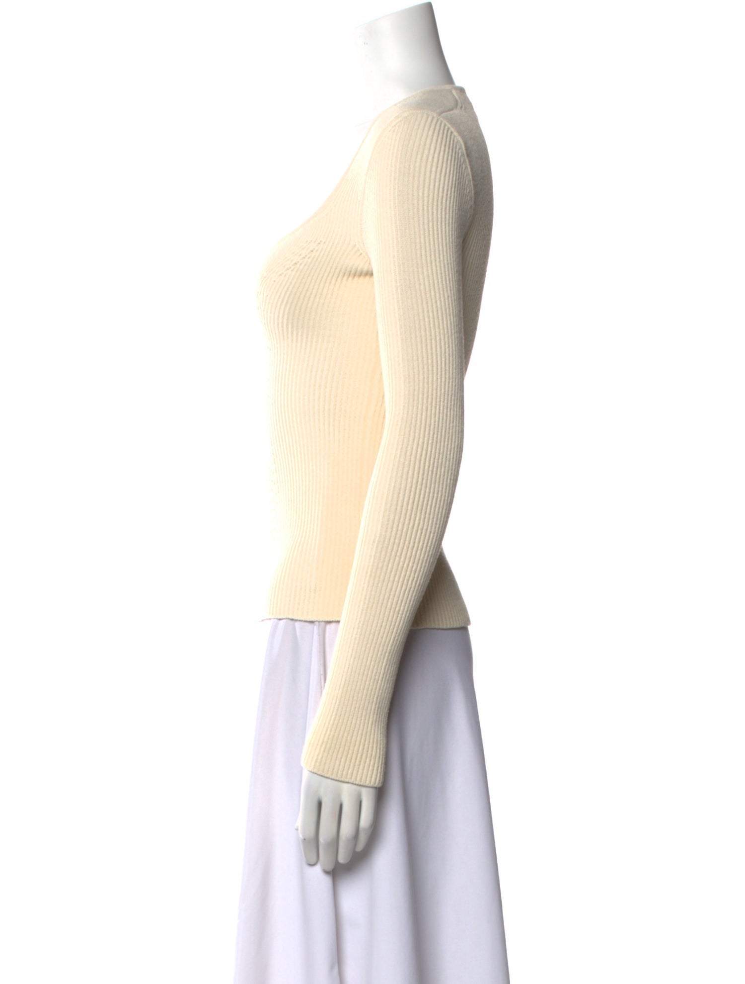 Khaite V-Neck Long Sleeve Top