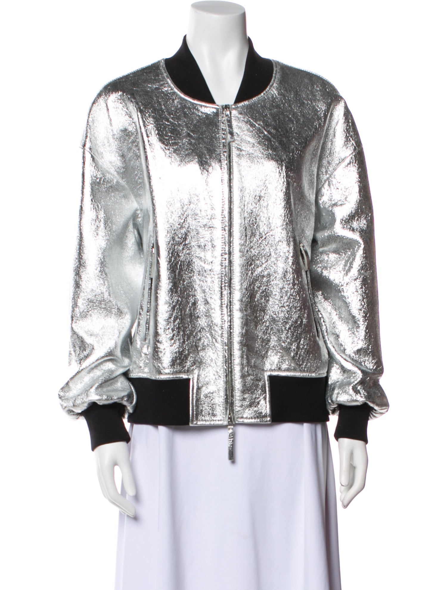 Khaite Leather Bomber Jacket