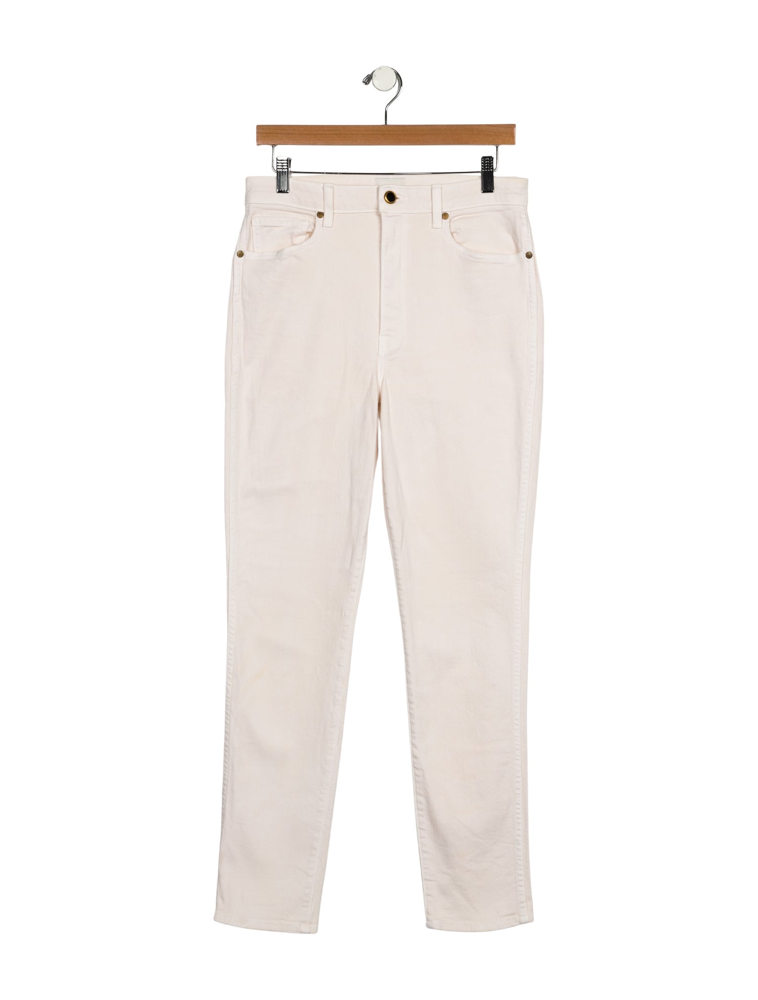 Khaite High-Rise Straight Leg Jeans