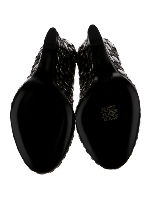 Khaite Leather Polka Dot Print Mules