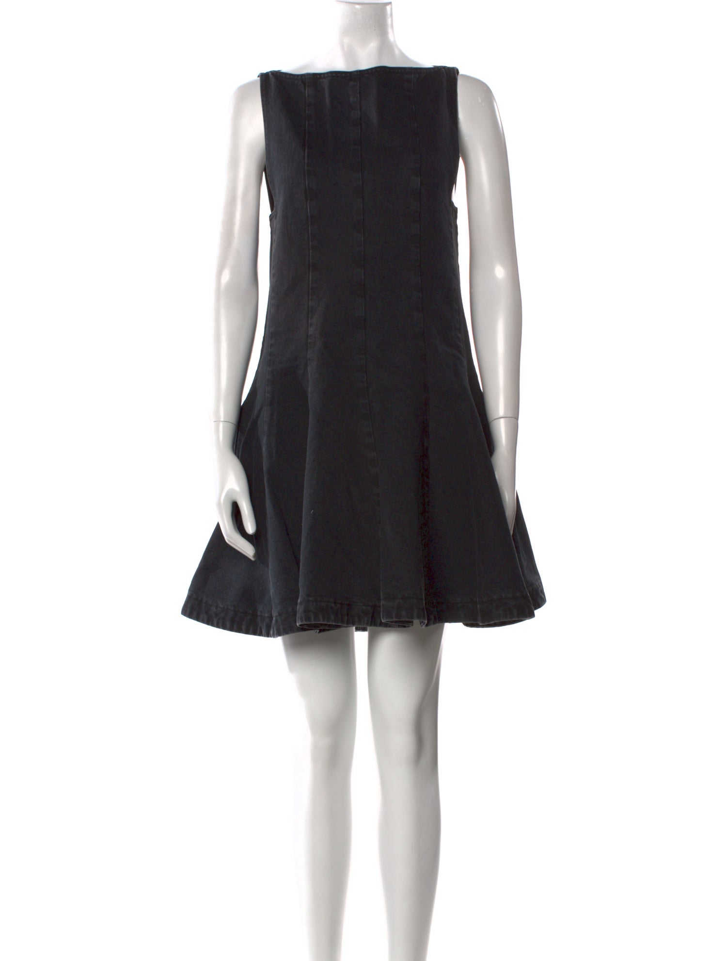 Khaite Bateau Neckline Mini Dress