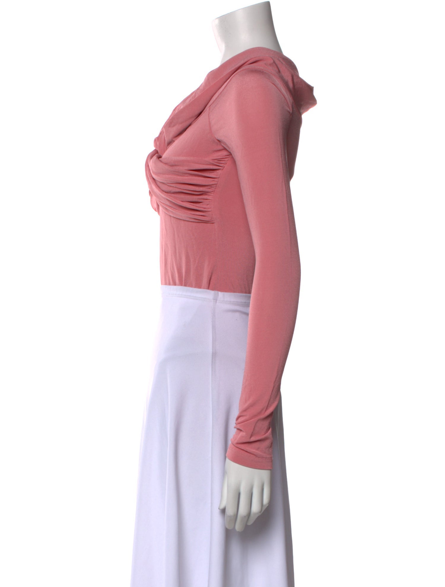 Khaite V-Neck Long Sleeve Crop Top