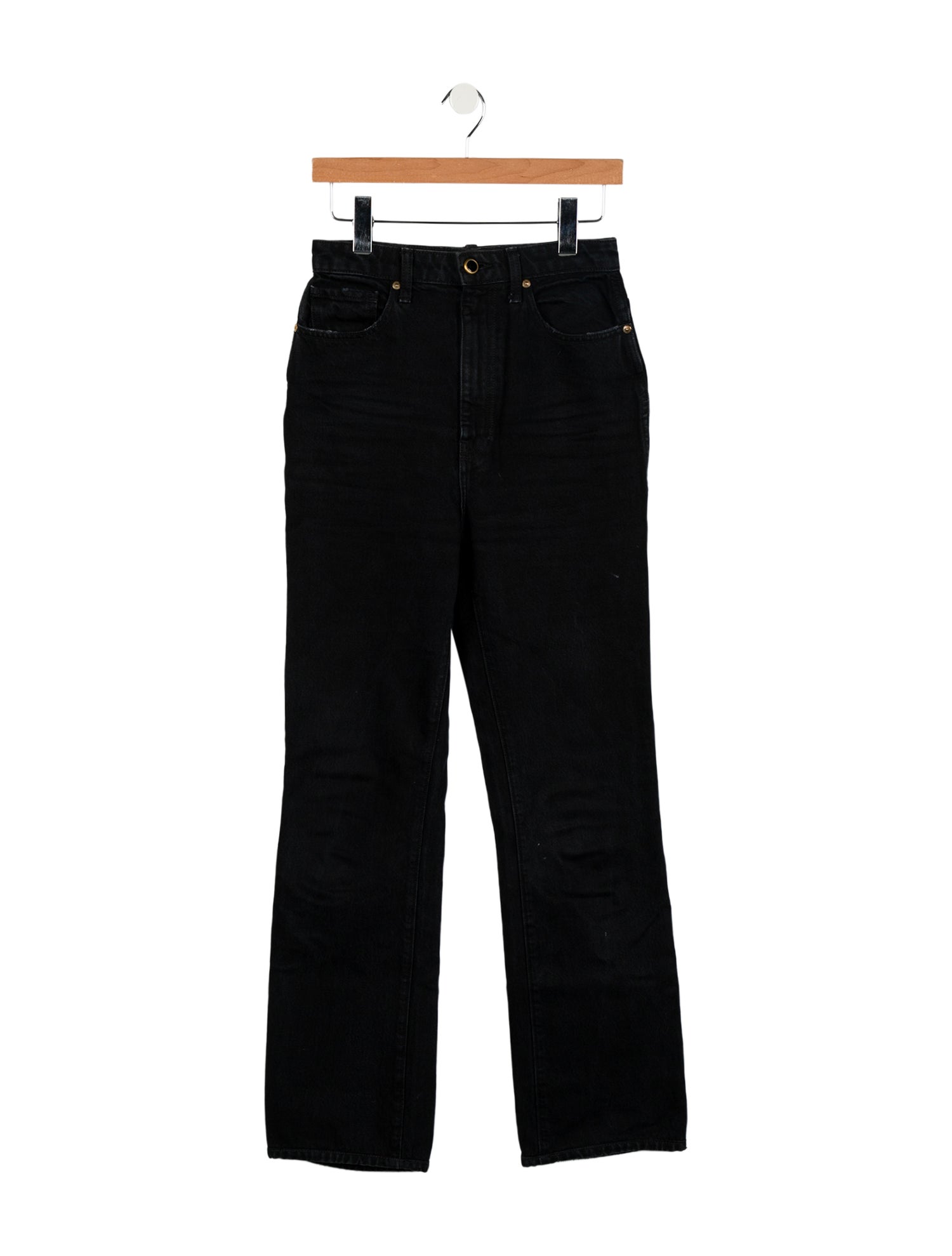 Khaite High-Rise Straight Leg Jeans