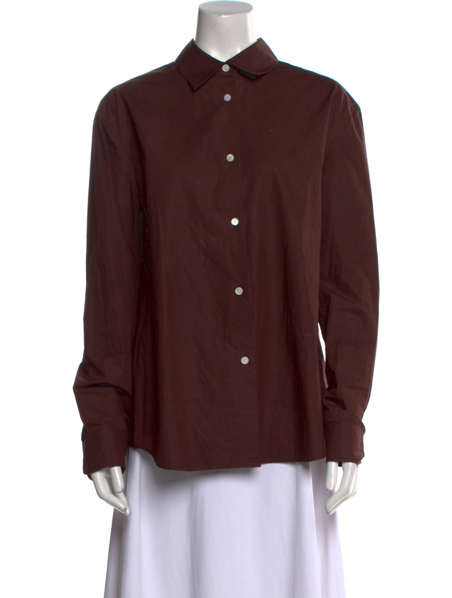 Khaite Long Sleeve Button-Up Top