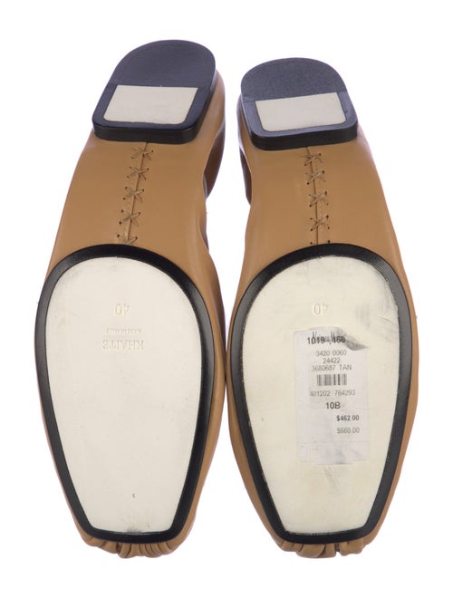 Khaite Leather Bow Accents Ballet Flats