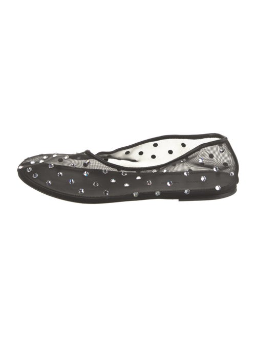 Khaite Mesh Crystal Embellishments Ballet Flats