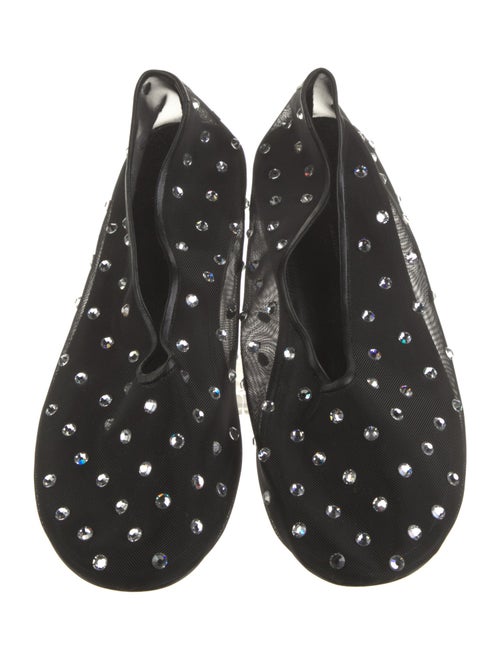 Khaite Mesh Crystal Embellishments Ballet Flats
