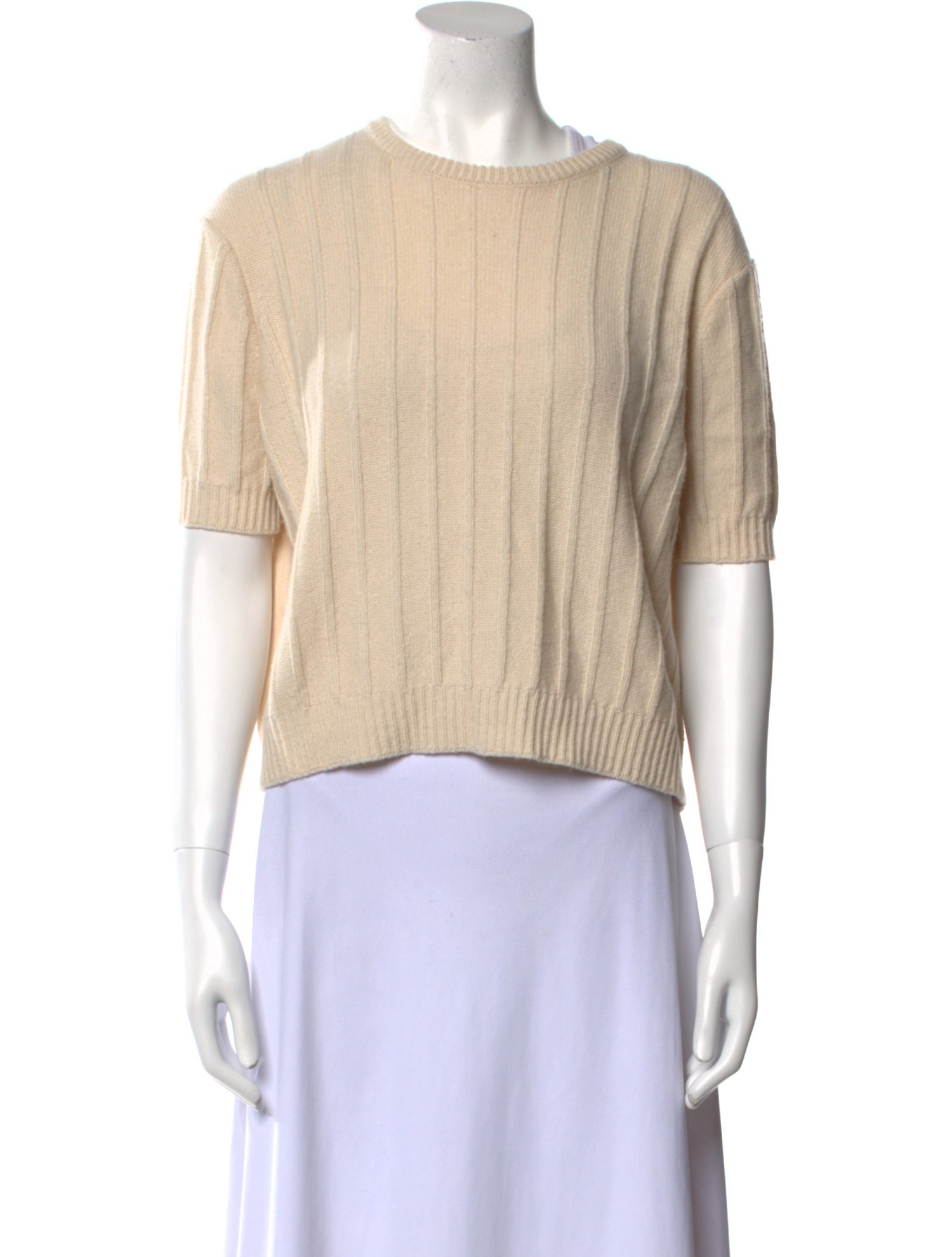 Khaite Cashmere Scoop Neck Crop Top