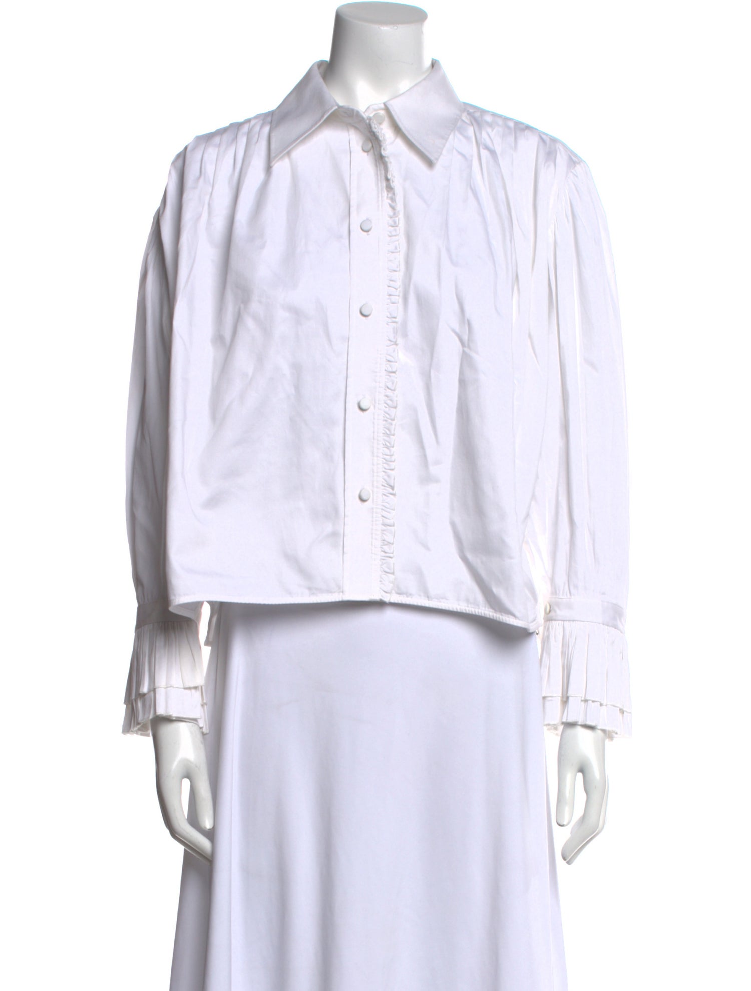 Khaite Long Sleeve Button-Up Top