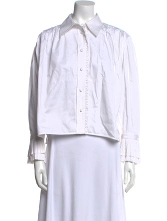 Khaite Long Sleeve Button-Up Top