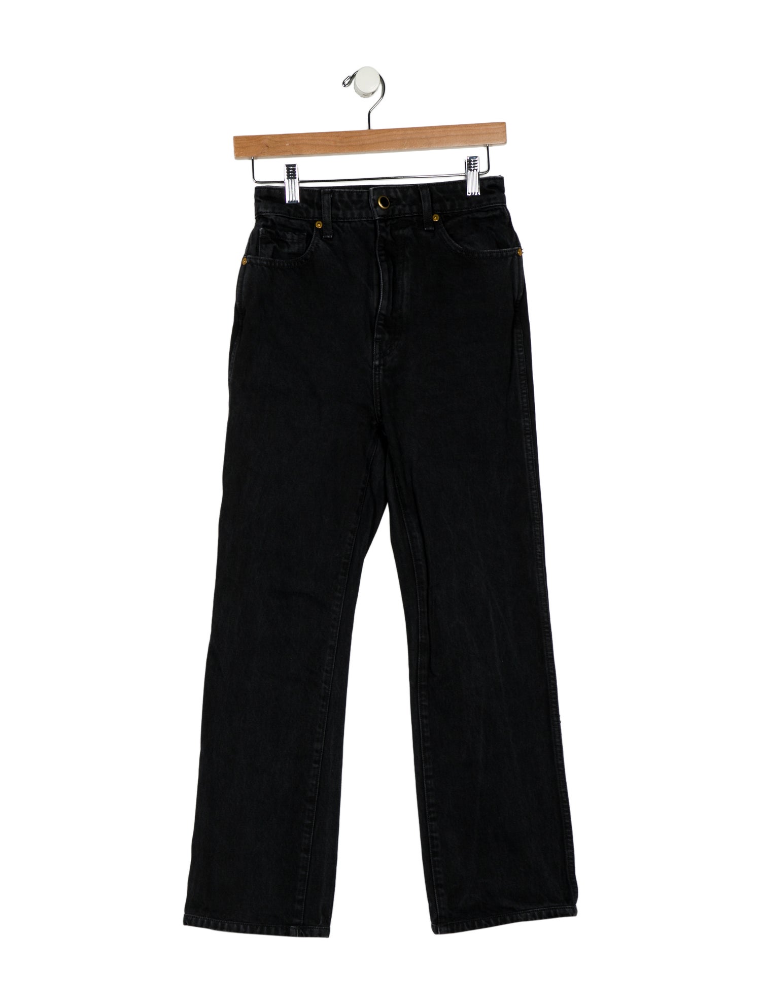 Khaite High-Rise Straight Leg Jeans