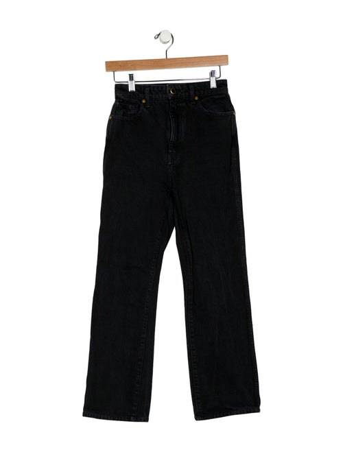 Khaite High-Rise Straight Leg Jeans