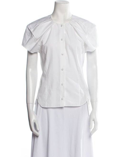 Khaite Short Sleeve Button-Up Top