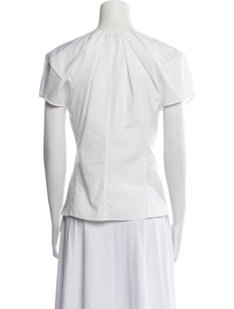 Khaite Short Sleeve Button-Up Top