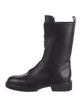 Khaite Leather Combat Boots