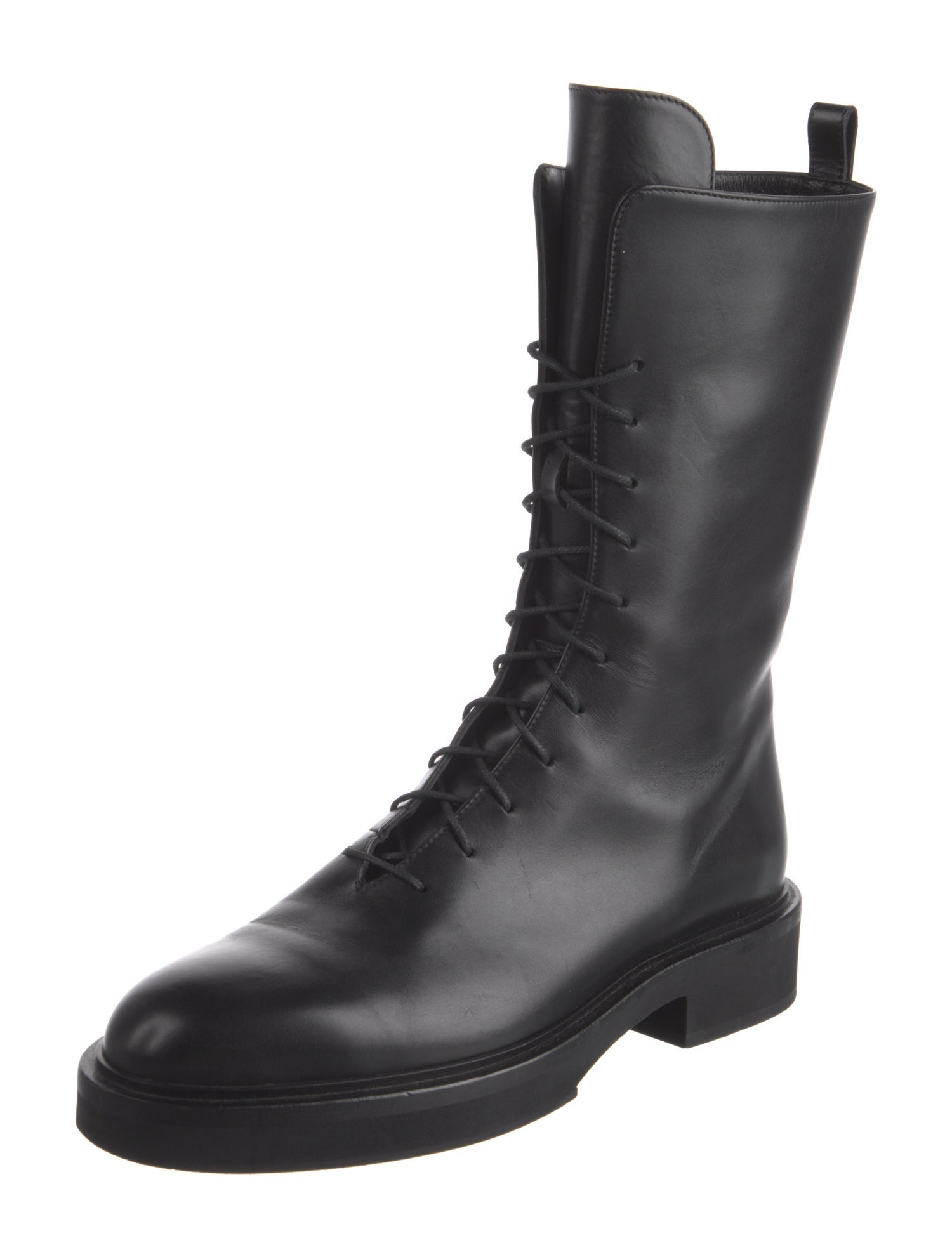 Khaite Leather Combat Boots