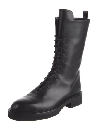 Khaite Leather Combat Boots