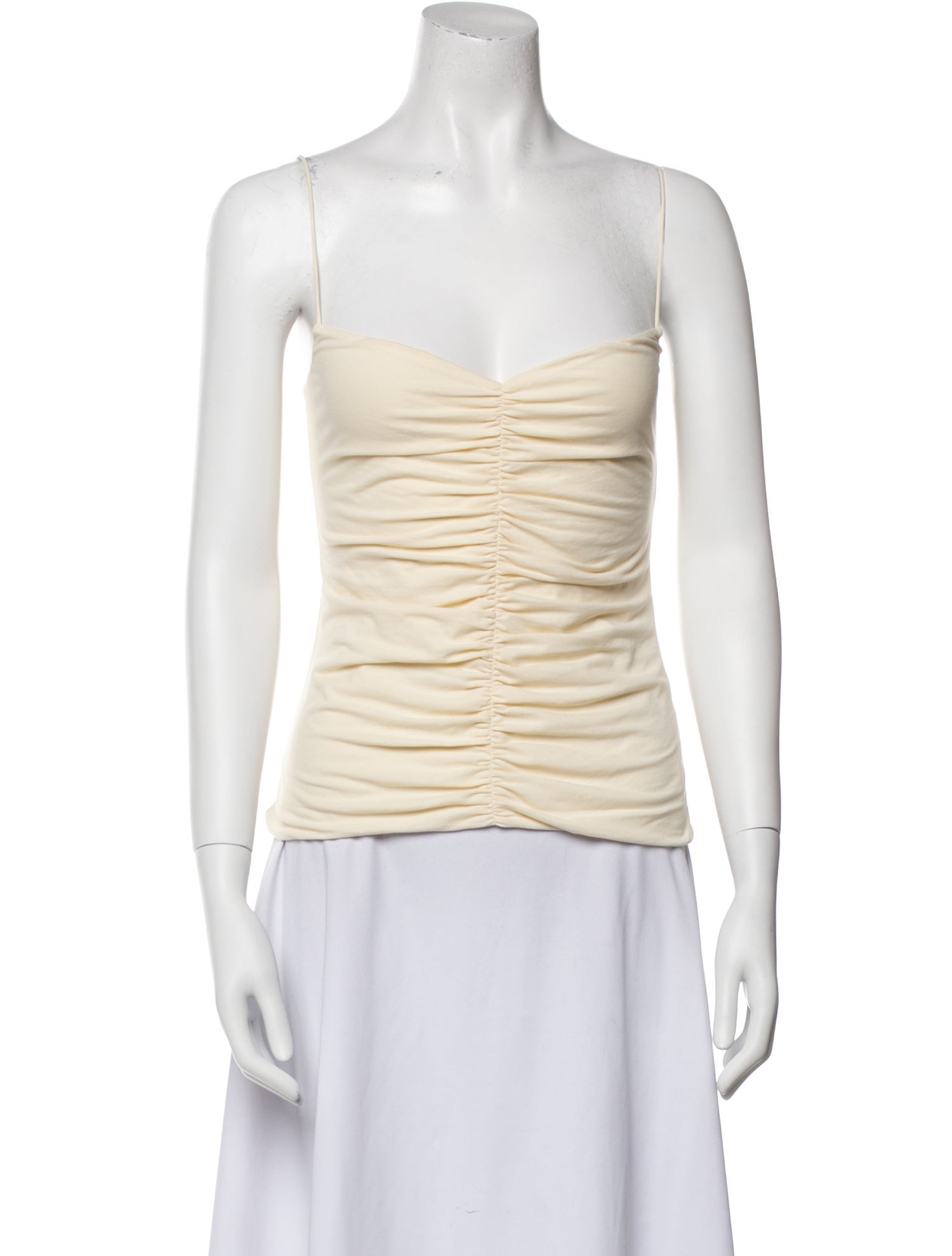 Khaite Square Neckline Sleeveless Top