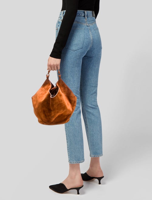 Khaite Suede Top Handle Bag