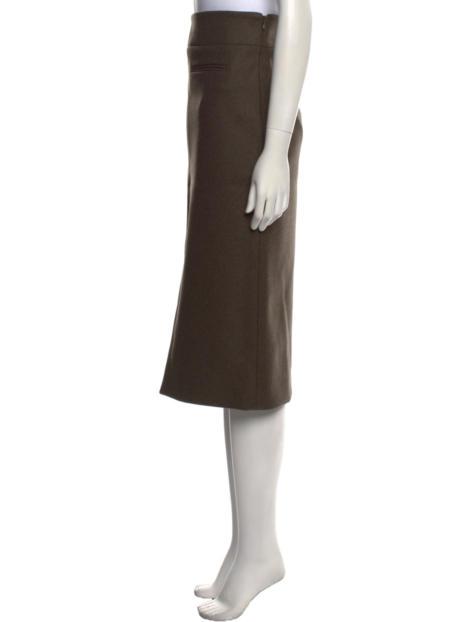 Khaite Virgin Wool Midi Length Skirt