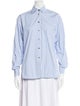 Khaite Striped Long Sleeve Button-Up Top