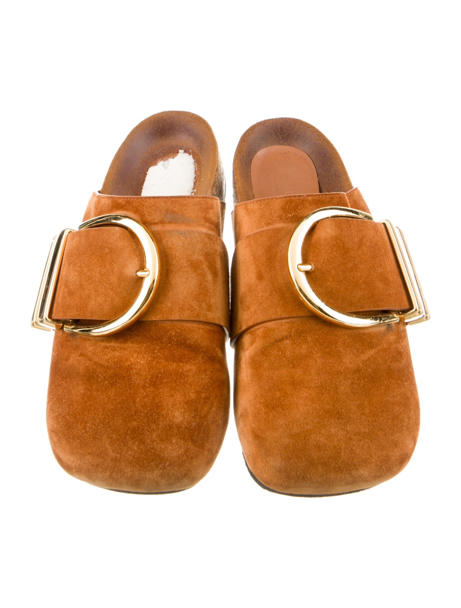 Khaite Suede Colorblock Pattern Mules