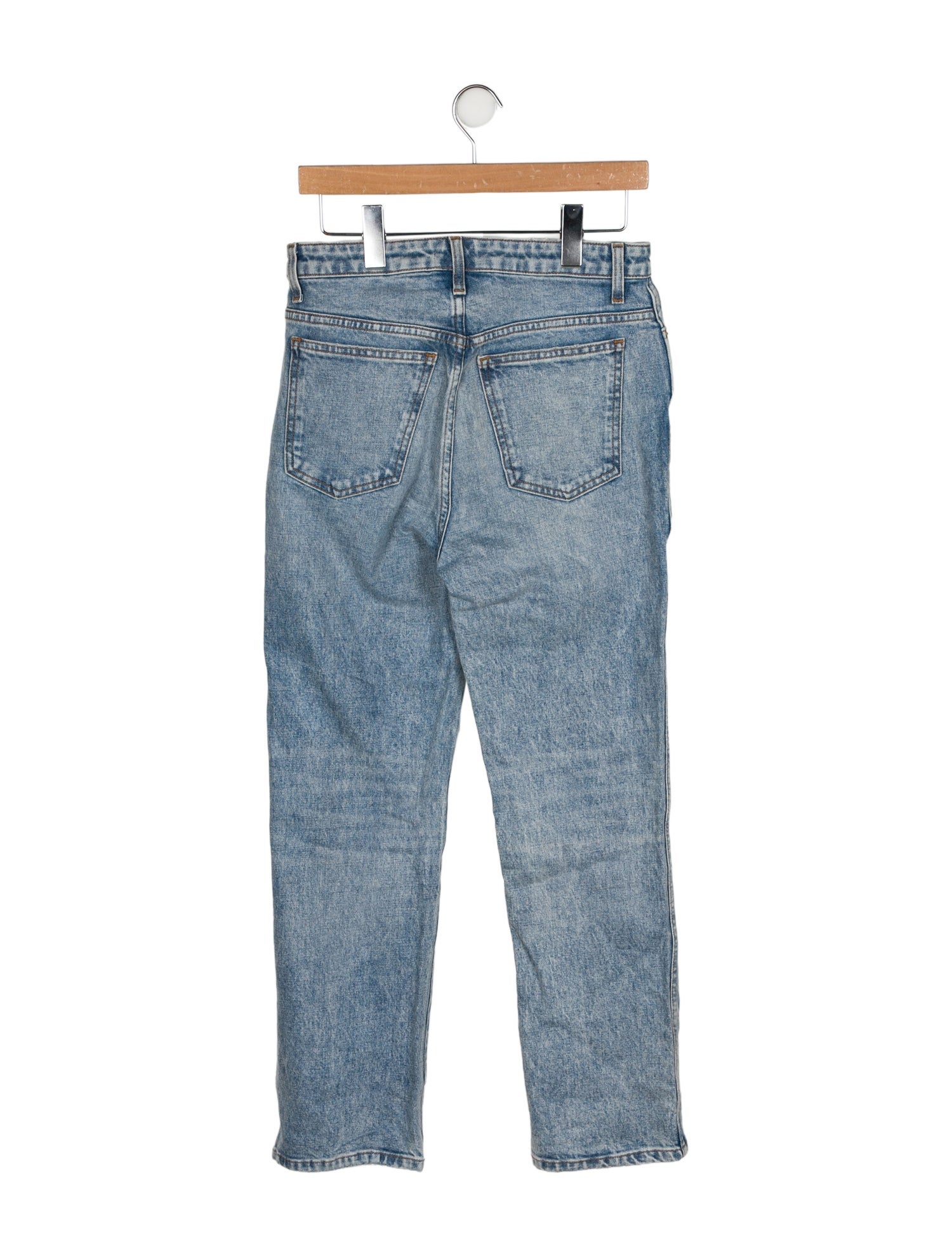 Khaite High-Rise Straight Leg Jeans