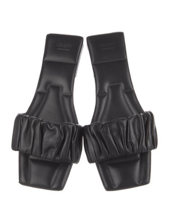 Khaite Leather Slides