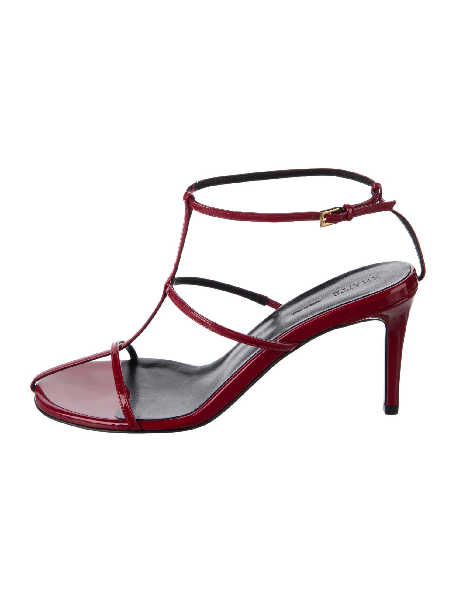 Khaite Leather T-Strap Sandals