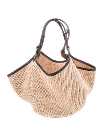 Khaite Raffia Top Handle Bag