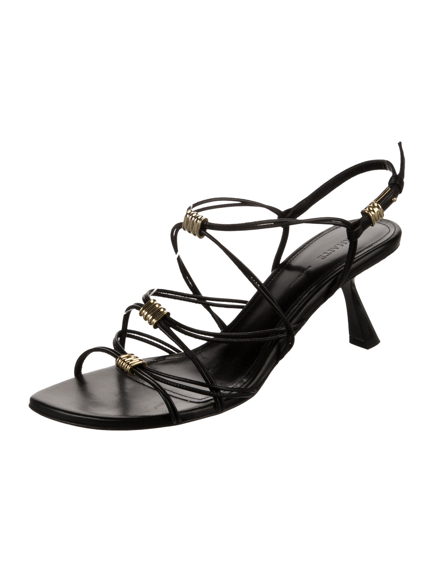 Khaite Leather Slingback Sandals
