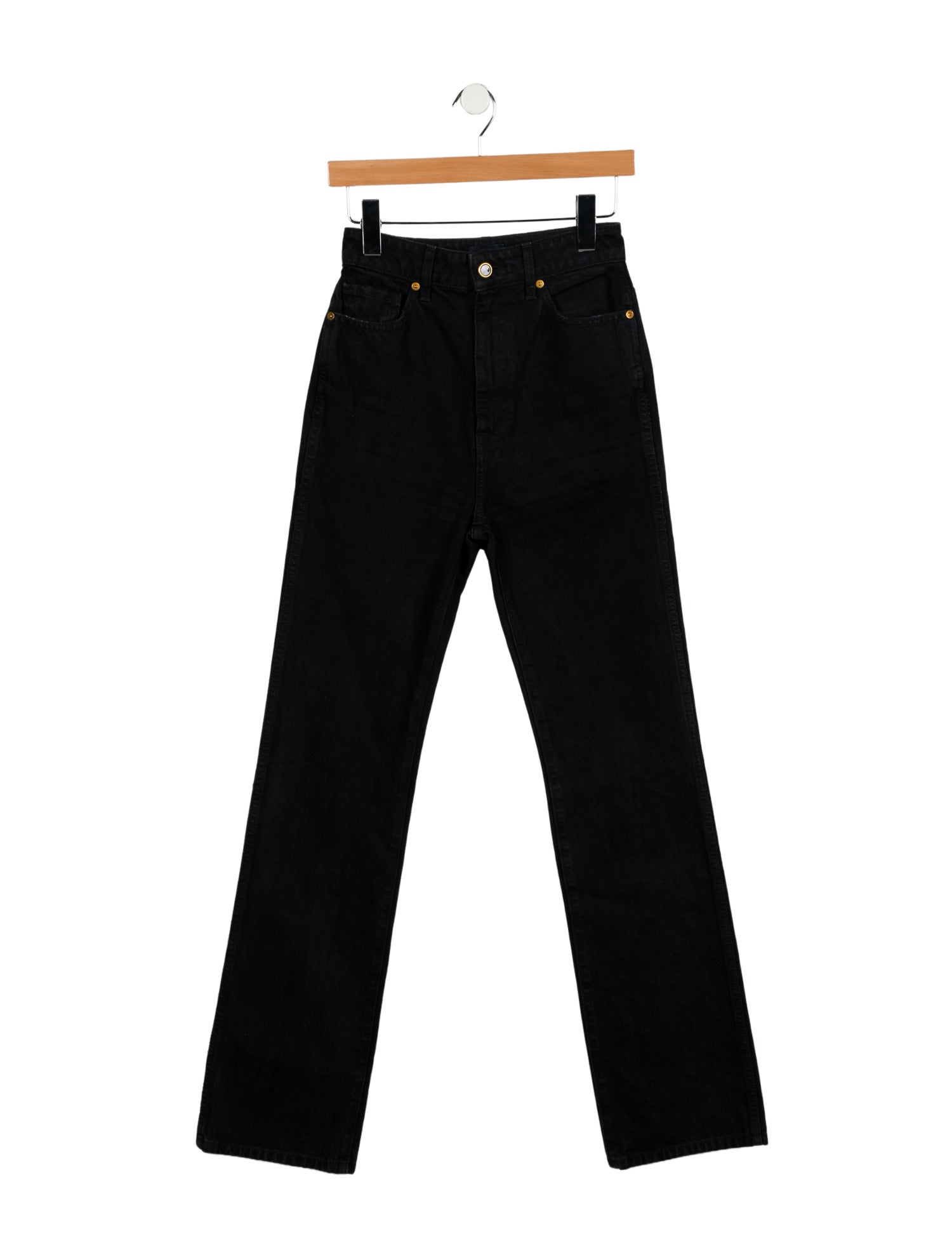 Khaite High-Rise Straight Leg Jeans