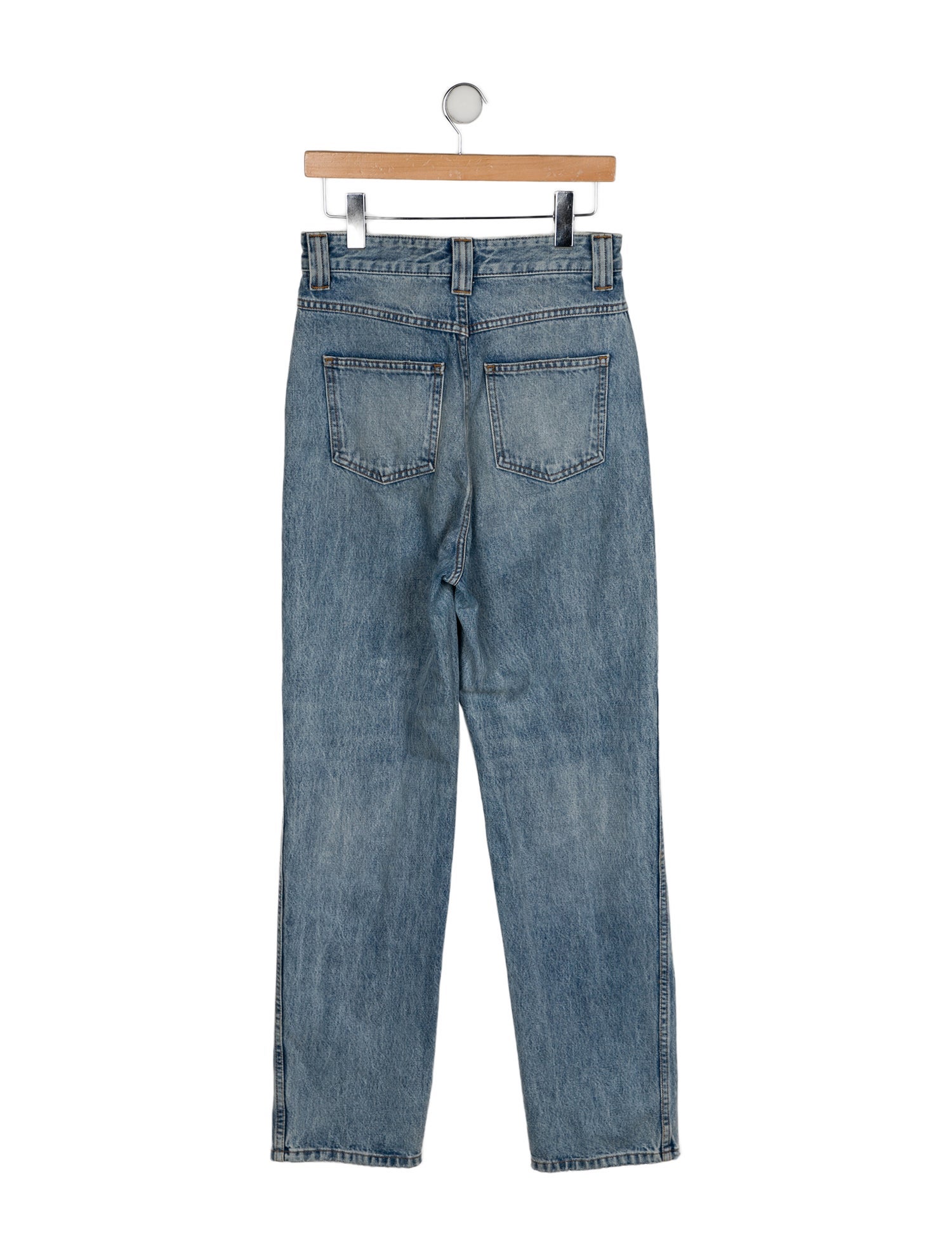 Khaite High-Rise Straight Leg Jeans