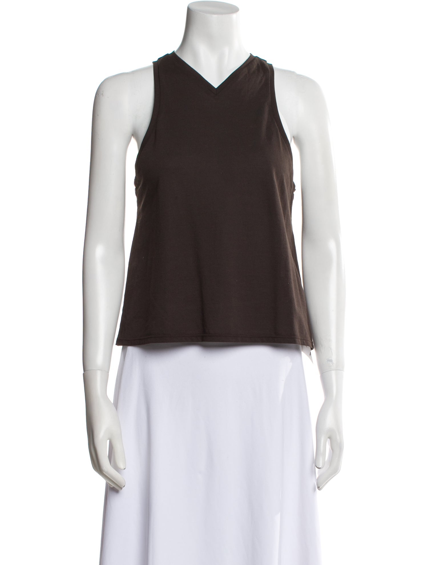 Khaite V-Neck Sleeveless Crop Top